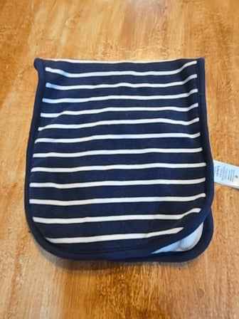 Blue/white stripe Just one you Burp cloth