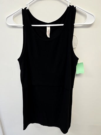 Black Latched Mama Nursing Tank Top, Medium