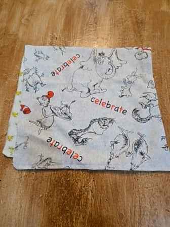 Dr suess burp cloth