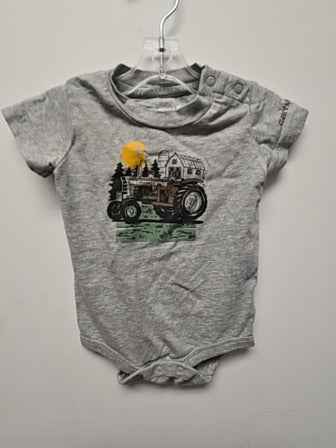 Grey Carhartt Tractor onesie, 6M B