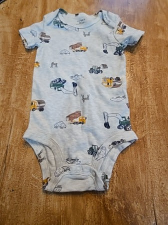 Grey Carters Digger onesie, 18M B