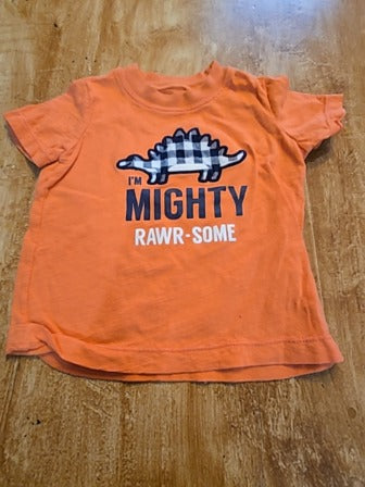 Orange Carters Mighty rawr some shirt, 12M B
