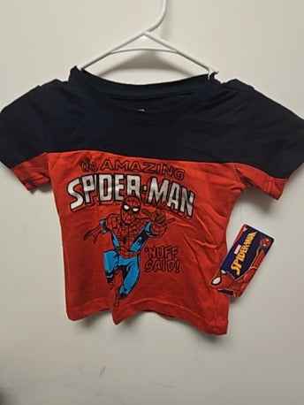 Red/navy Marvel Spiderman shirt, 4T B