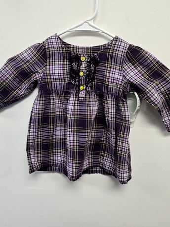 Purple/Green Plaid Carters Dress, 18M G
