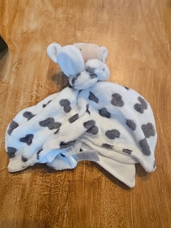 Black/white Carters Cow security blanket