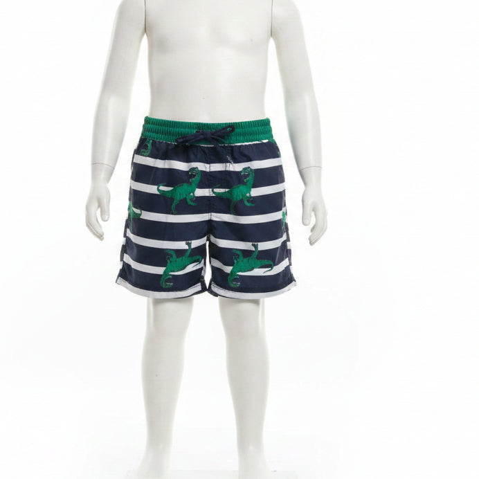 Blue/white stripe Wonder Nation Dinosaur swim trunks, 3T B