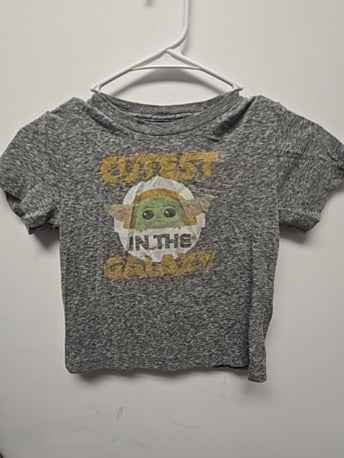 Grey Star wars Cutest in the galaxy shirt, 4T B