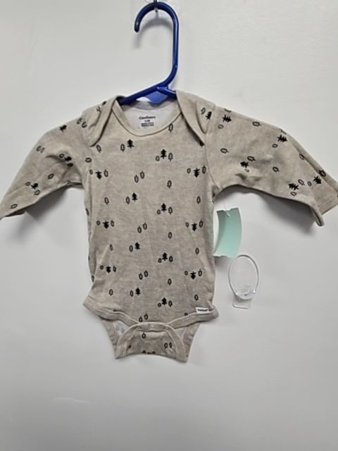 Brown Tree Gerber Longsleeve Onesie, 6M B