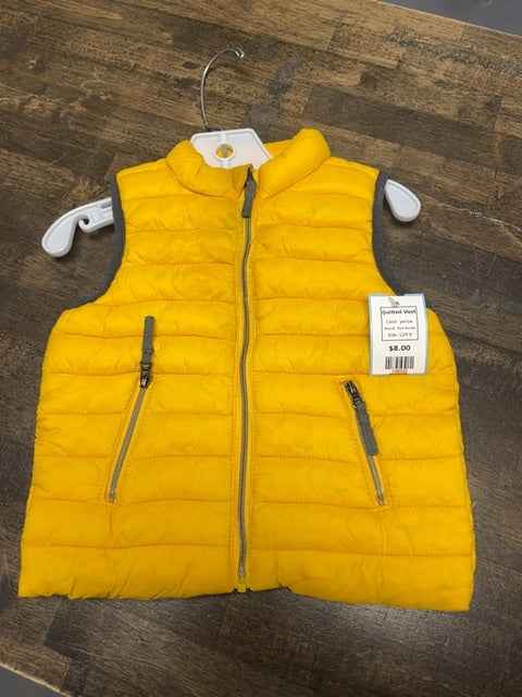 yellow Gymboree Quilted Vest, 12M B