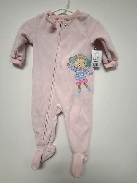 pink Carters One Piece Pjs ice skater, 6M G