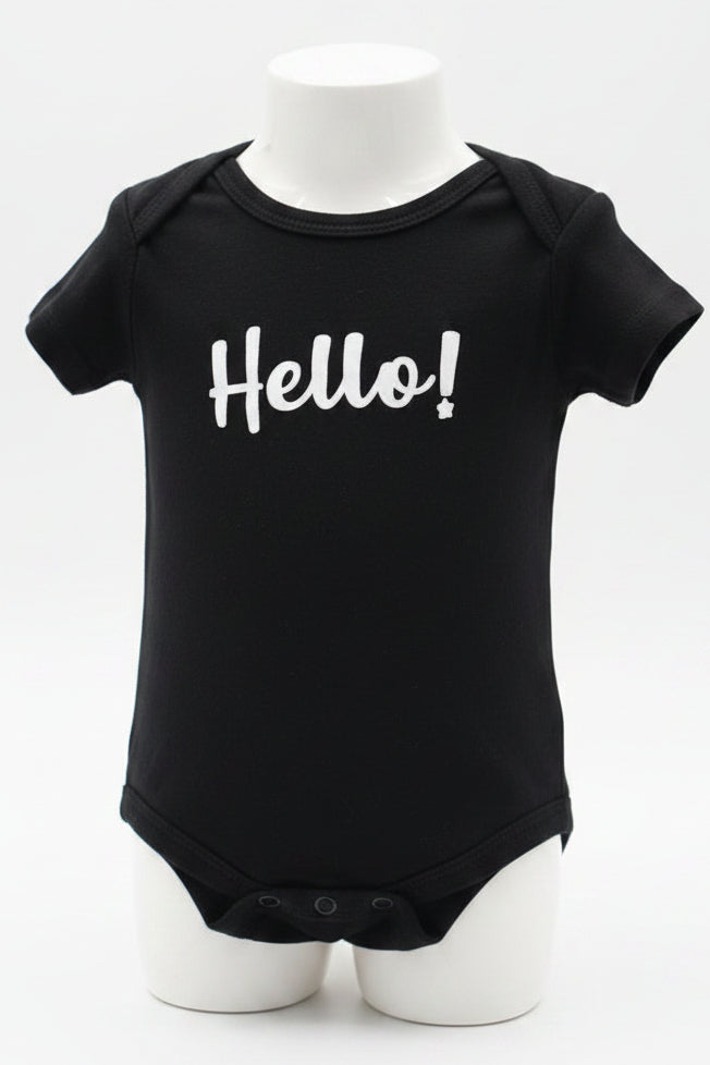 Black/White Hello Garanimals Onesie, NB B