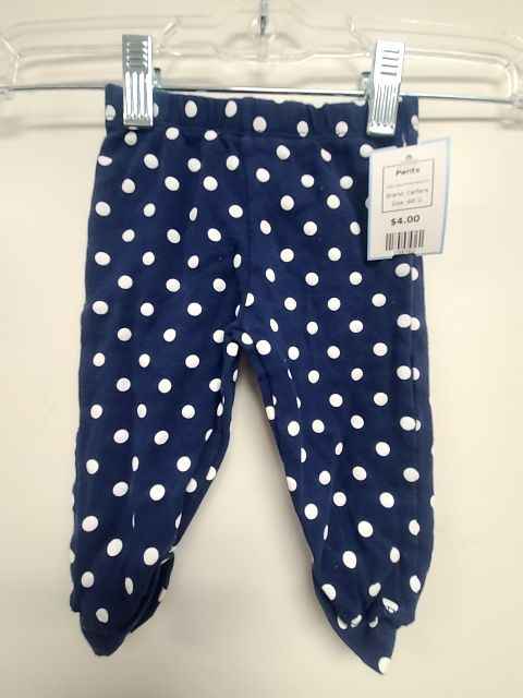 Navy/White Polka Dot Carters Pants, 6M G