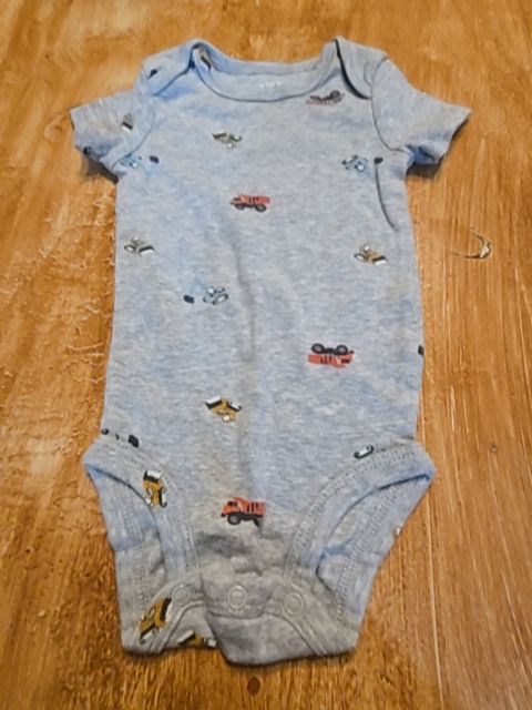 Grey Carters Construction onesie, 6M B