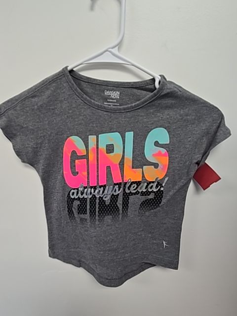 Grey/Colorful Girls Always Lead Danskin Now Shirt, 4T G