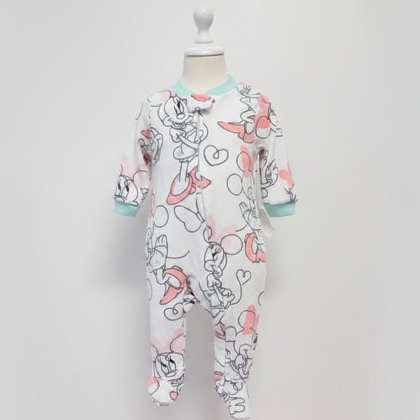 Pink/Blue/White Minnie Disney Sleeper, NB G