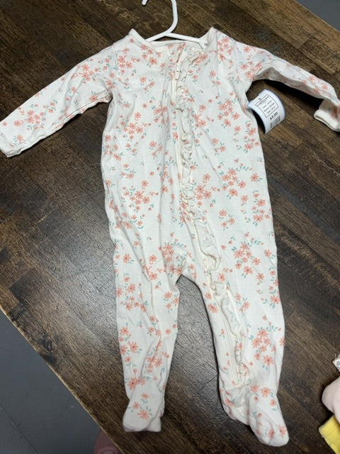 white Gerber Flowered Sleeper, 3M G