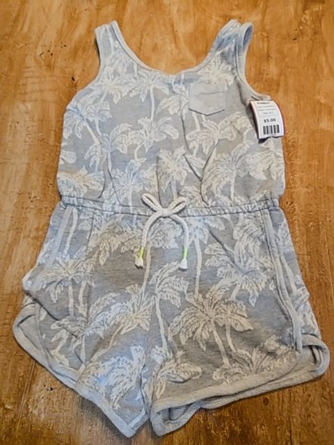 Grey/White Cat & Jack Romper, 6 G