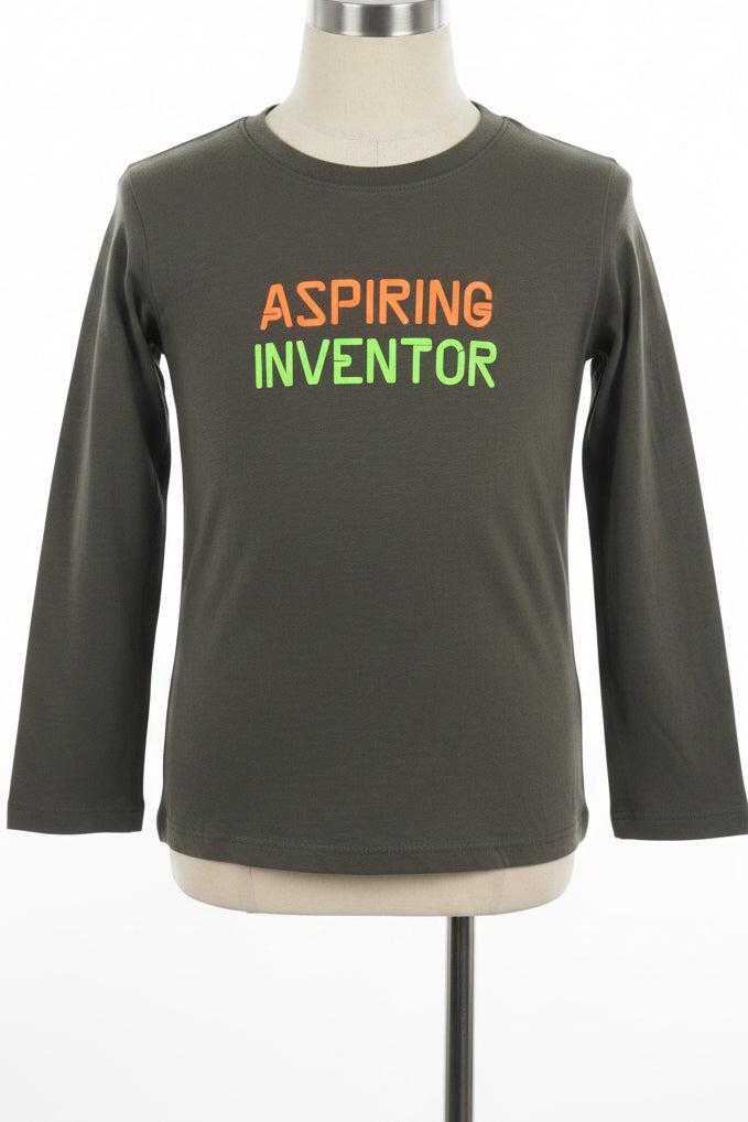 Grey Aspiring Inventor Cat & Jack Longsleeve Shirt, 6 B