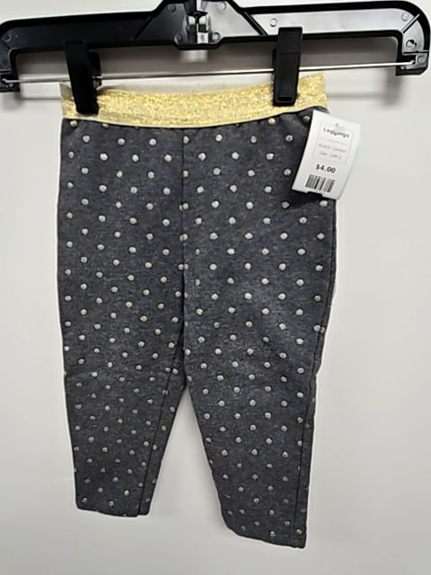 Grey/Gold Polka Dot Carters Leggings, 24M G