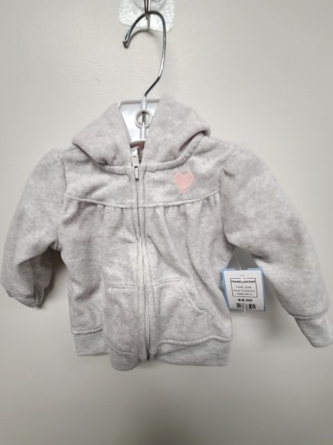 grey Simple Joys Heart Jacket, NB G