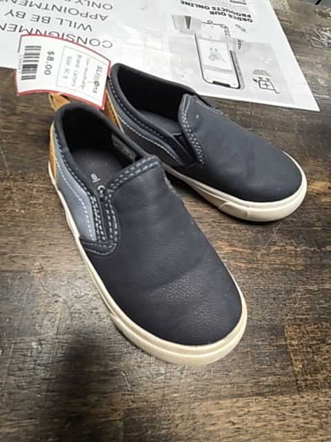 Navy/Blue/Tan Carters SLip Ons, 9C B