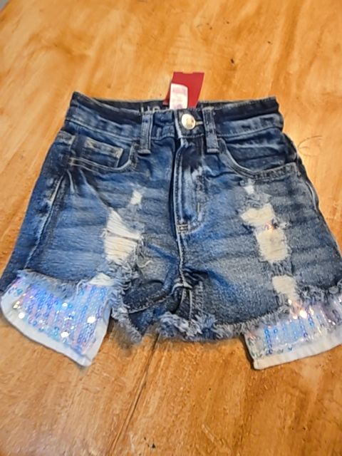 Blue Jean/Sequin Justice Shorts, 6 G