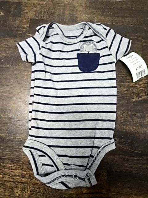 Grey/Navy Carters Onesie, 3M B