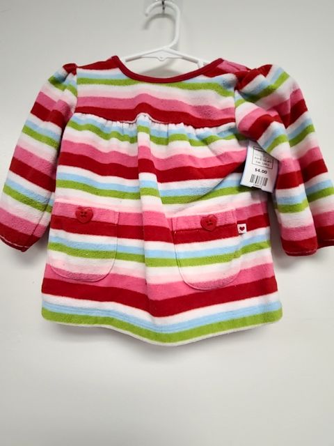 Colorful Striped Carters Longsleeve Shirt, 12M G