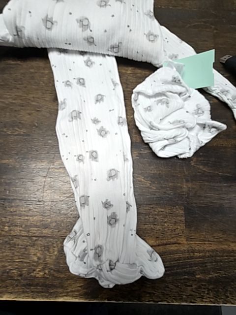 White/Grey Elephant TRES beau or belle Outfit W/Hat, 3M B