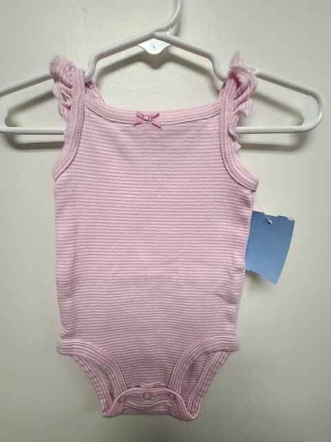 Purple/White Striped Carters Tank Top Onesie, NB G