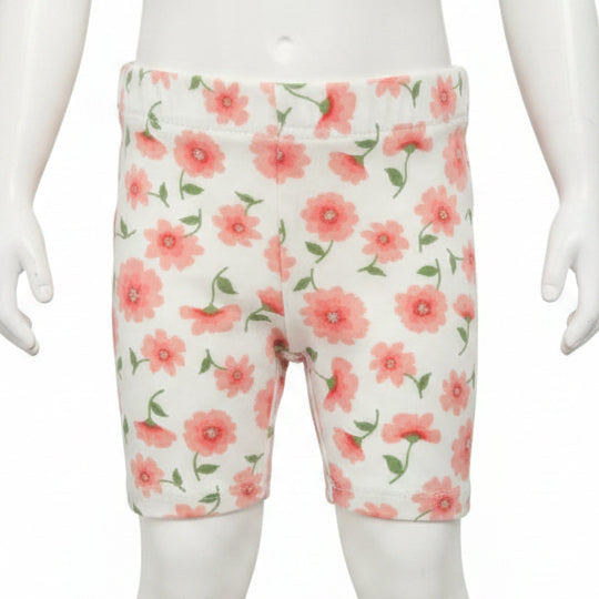 White/Pink Flowers Shorts, 3M G