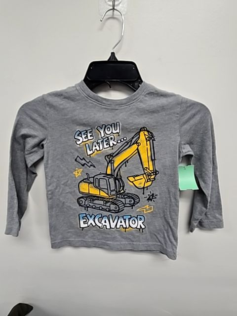 Grey Construction Jumping Bean Longsleeve Shirt, 4T B