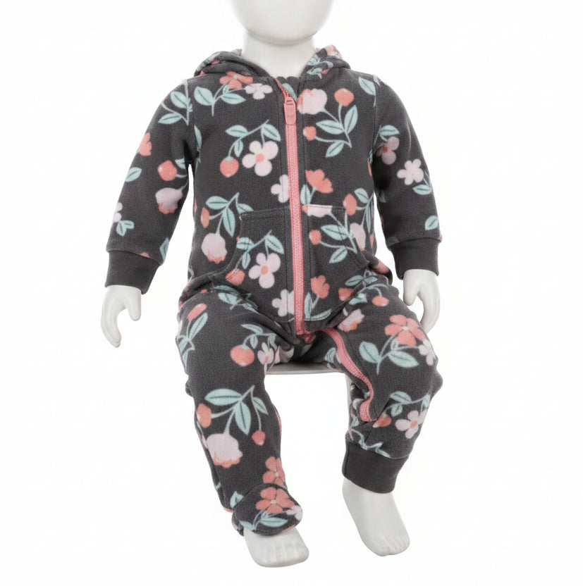 grey flowers Carters One piece outfit, 6M G