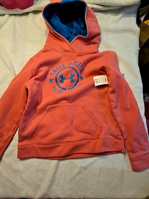 Pink/Blue Under Armour Hoodie, 8 G