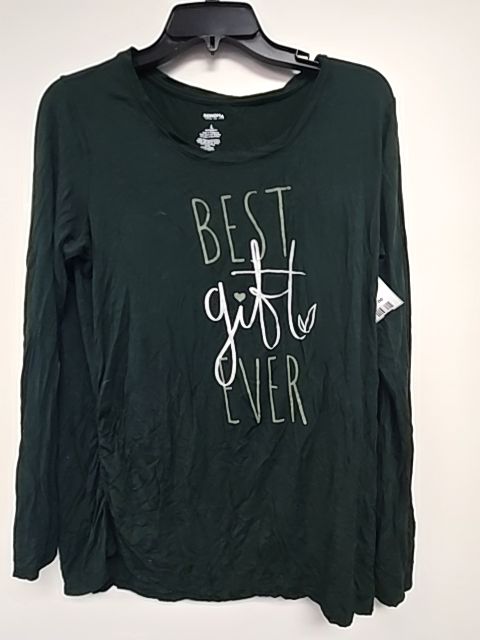 Green Best Gift Ever Sonoma Maternity Longsleeve Shirt, Large