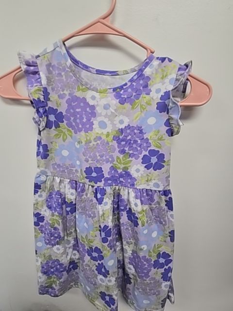 Purple/Blue/Green Flowers Childrens Place Dress, 5T G