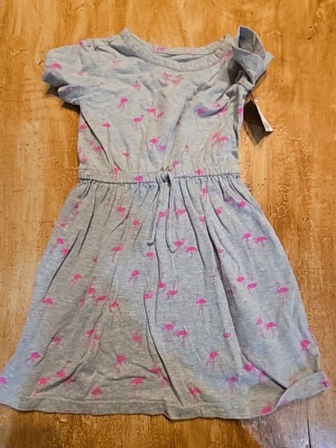 Grey/Pink Flamingos Gap Dress, 4T G