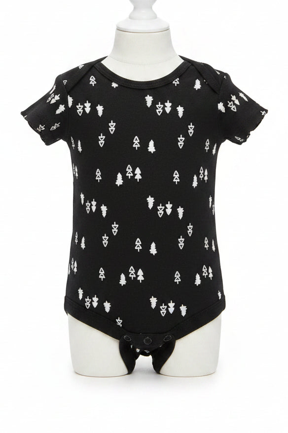 Grey/White Tree Gerber Onesie, 3M B