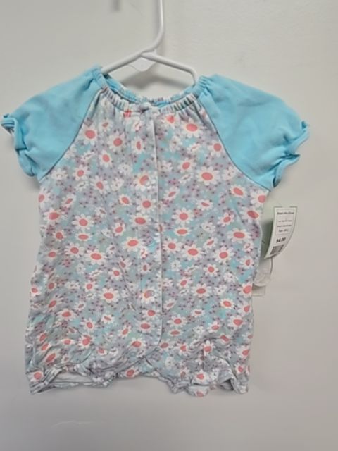Blue/Pink Flowers Little Wonders Short One Piece, 6M G