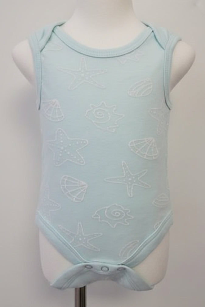 Blue/White Koala Baby Tank Top Onesie, NB B