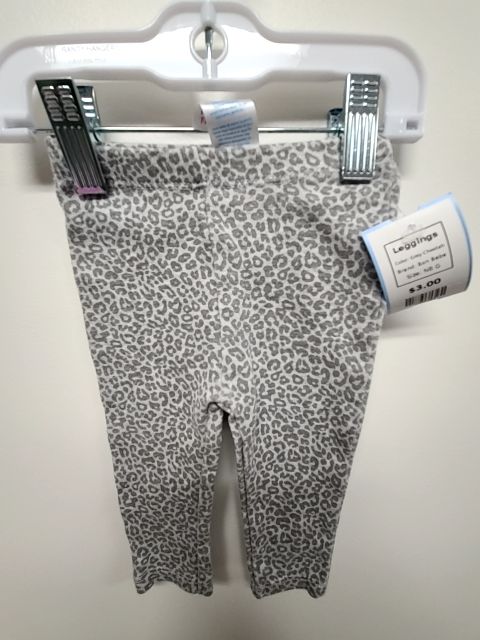 Grey Cheetah Bon Bebe Leggings, NB G