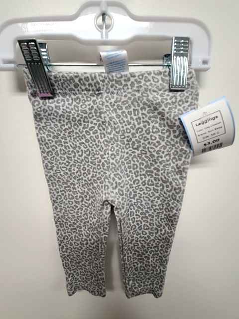 Grey Cheetah Bon Bebe Leggings, NB G