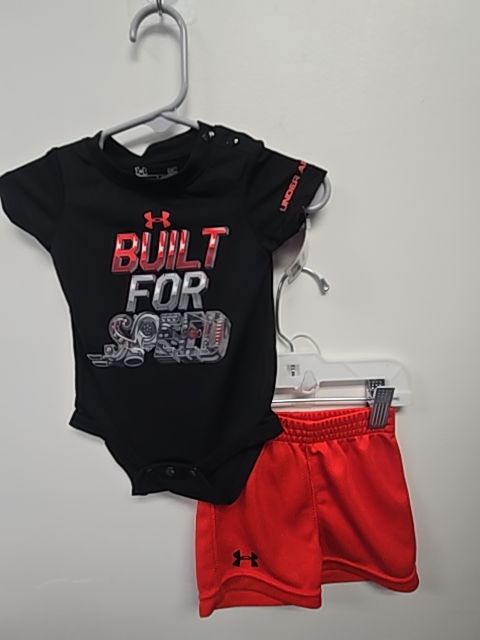 Black/Red Under Armour Outfit, NB B