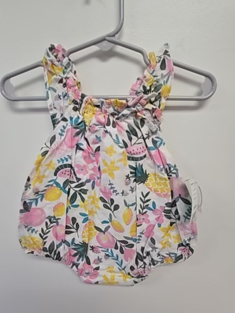 White/Colorful Fruit/Flower Tommy Bahama Bubble Romper, 3M G