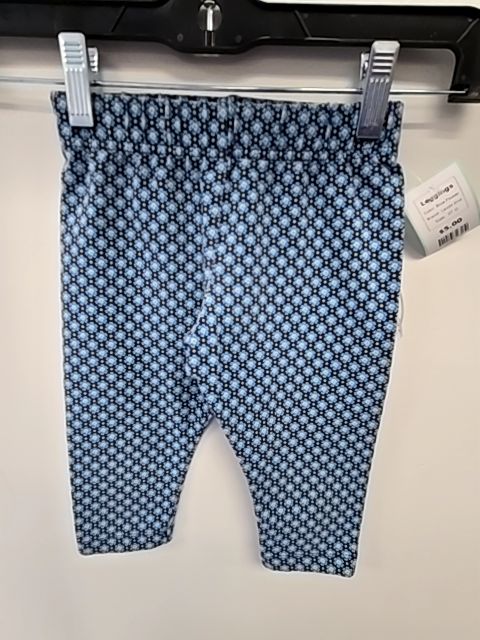 Blue Flower Lands End Leggings, 3T G