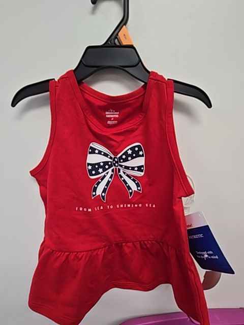 red way to celebrate from sea to shining sea tank top, 4T G