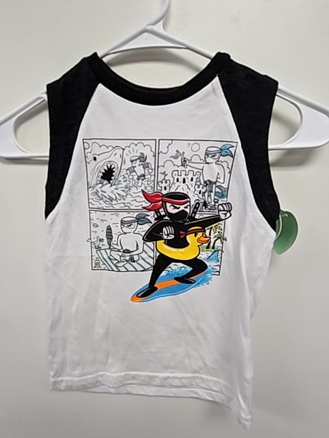 Grey/White Ninja Garanimals Tank Top, 4T B