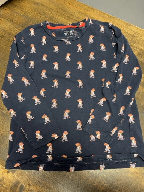 Blue Triumph Long Sleeve Teddy Bear Tshirt, 6 B