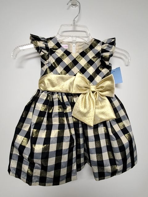 Black/Gold Bonnie Jean Holiday Dress, 2T G