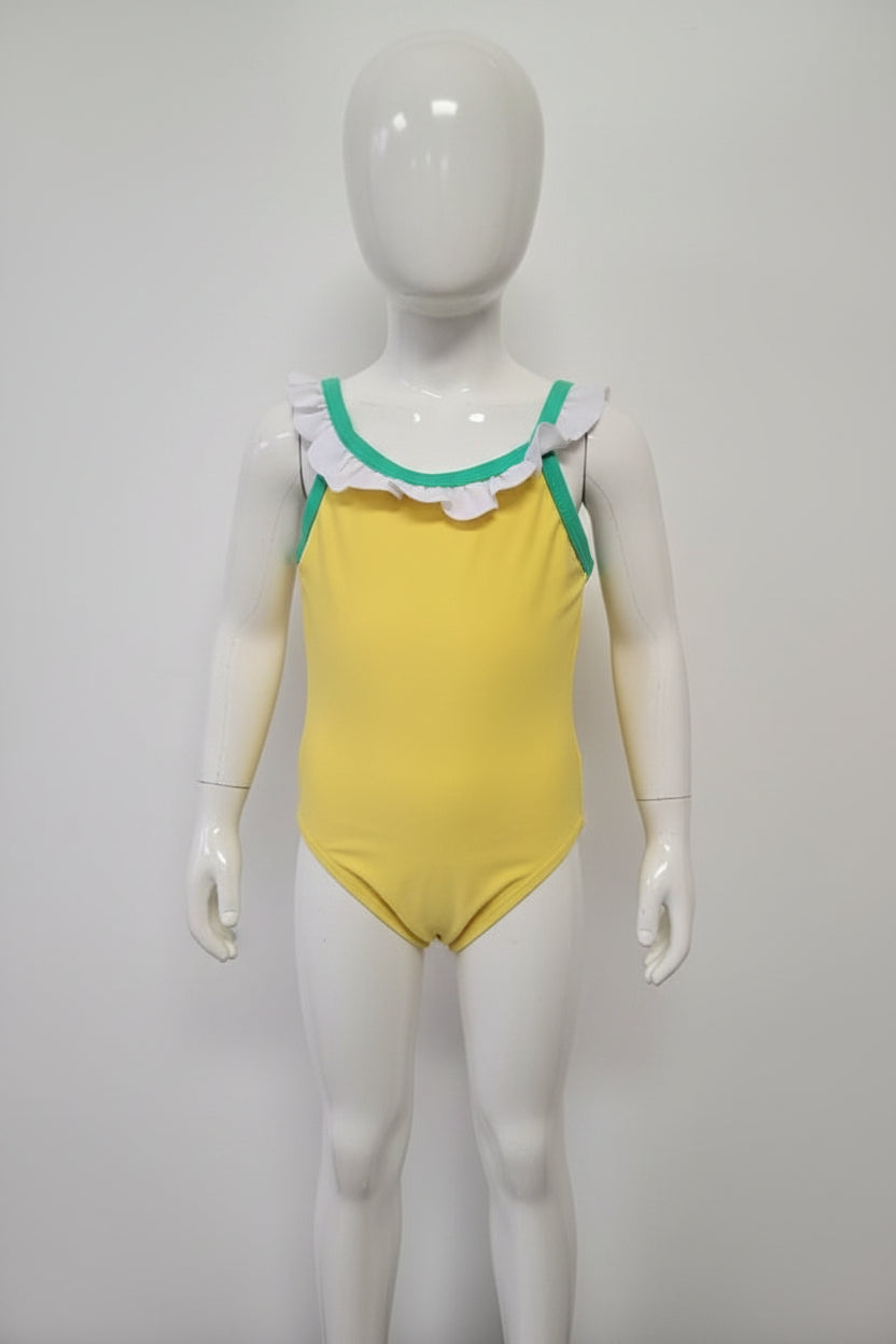 Yellow/Green/White Old Navy Swim Suit, 6M G